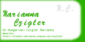 marianna czigler business card
